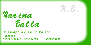 marina balla business card